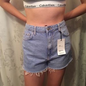 Brand new high waist denim shorts ‼️